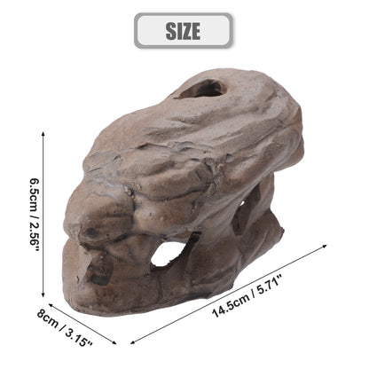 UXCELL Fish Tank Hideaway Rock Cave Ceramic Aquarium Decoration Fish Shrimps Shelter Pet Pottery House Canister Accessories