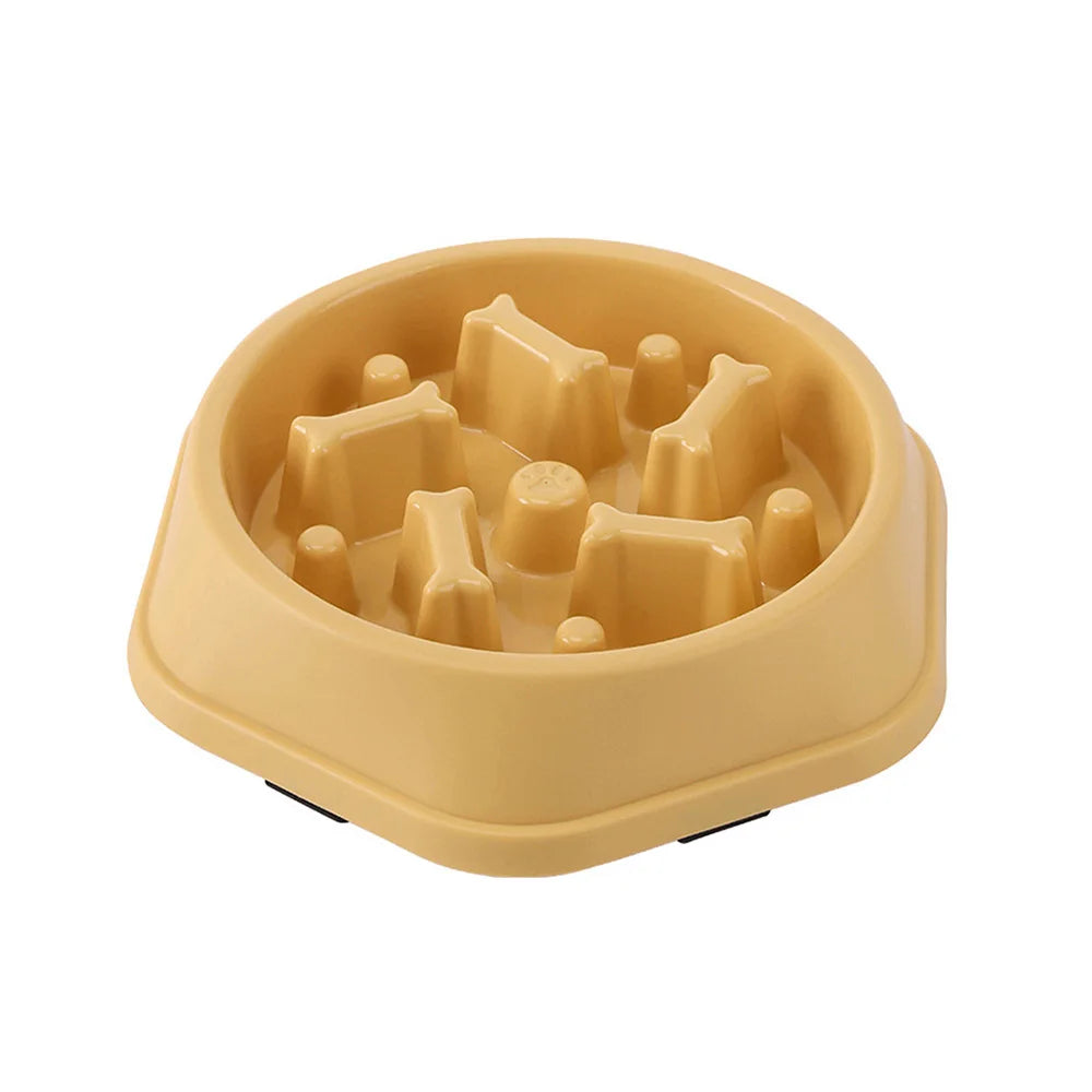 Slow Feeder Dog Bowls Slow Eating Pet Bowls Puzzle Anti-Gulping Interactive Bloat Durable Preventing Choking Healthy Dogs Bowl