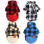 Winter Warm Pet Dog Clothes Plaid Printing Big Dog Coat Outfit for Large Dogs Labrador Hoodies Sweater Gold Retriever Clothing