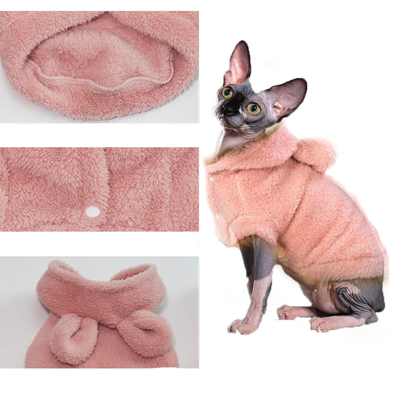 Clothes For Cat Sphinx Jacket Cat Clothes Egyptian Kitten Clothing Dog Hoodie Yorkshire Sweater Puppy Pet Chihuahua Hairless Xs