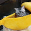 Puppy Dog Bed Cat Bed Pet Sofas Comfortable and Washable Cute Banana Shape Pug Doggy Kitten Sleeping Bed Nest for Small Animals