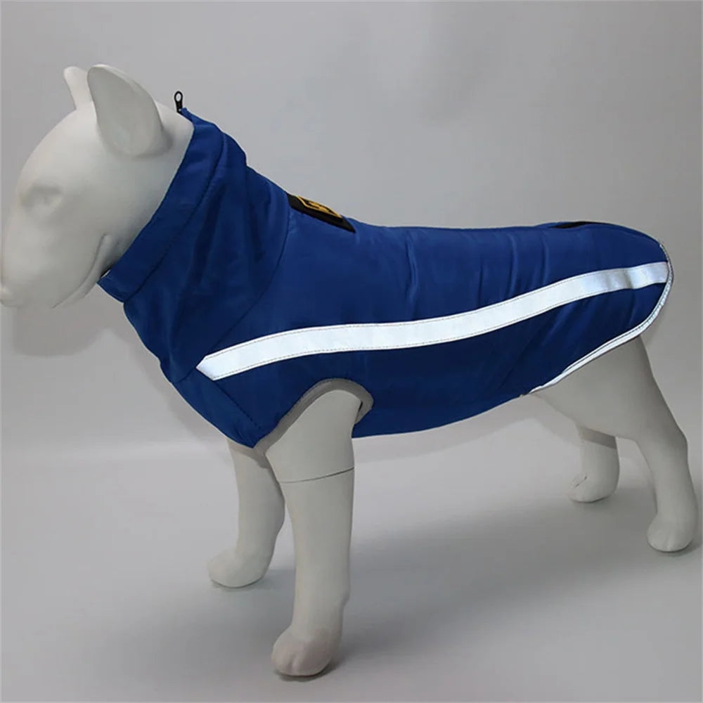 High Collar Big Dog Coat Jacket Winter Warm Thicken Pet Clothes for Medium Large Dogs Labrador Samoye Jackets mascotas Clothing