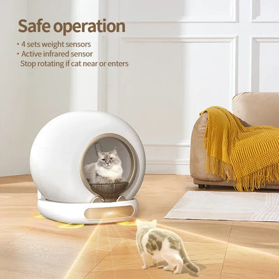 New arrival factory electric automatic cat toilet self cleaning litter box for cats