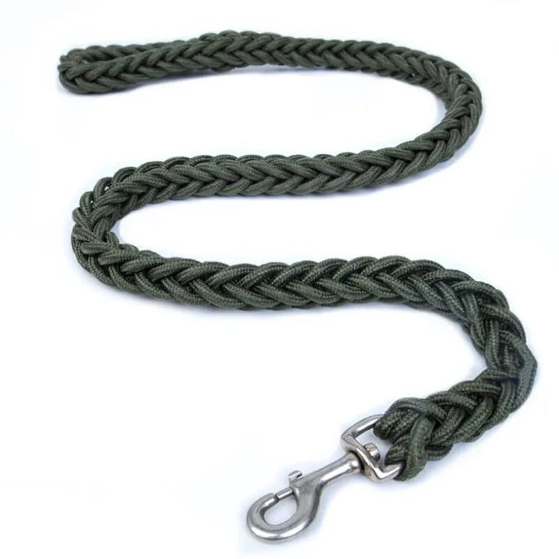 130cm Long Adjustable Large Dog Pets Leash Double Colors Canvas Double Row Nylon Dog Collar For Medium Large Dogs Pet Supplies
