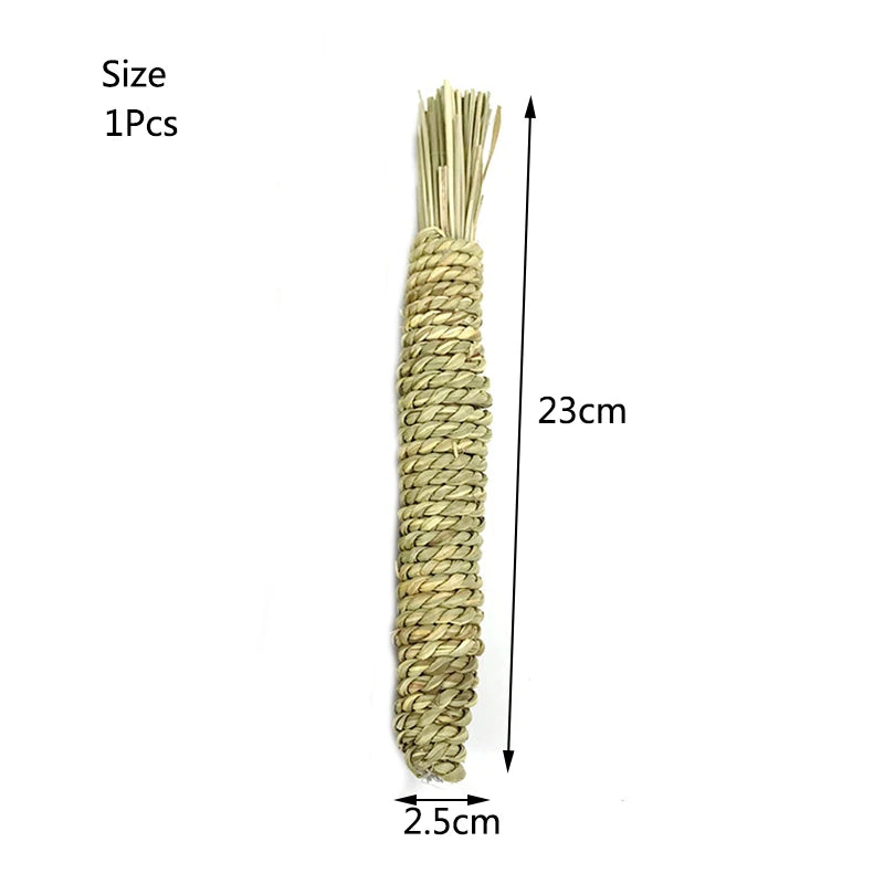 Natural Straw Rope Carrot Hamster Molar Chew toy Small Pets Toys For Hamster Rabbit Grinding Groducts Gnaw Toy Supplies Hot