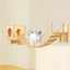 Cat Climbing Shelves Wall Mounted Cat Bridge And Cat House Wooden Pet Shelves Tree Tower For Sleeping Climbing Cat Perch Tree