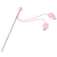 Cat Teaser Wand Kitten Stick Toy Cat Fishing Pole Toy Cat Teaser Toy With Bell And Chrysanthemum Pendant Promotes Cat Exercise