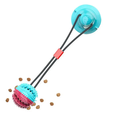 Chew Toys For Dogs Soft Chew Toys Slow Feeder Bite-Resistant Pet Toys Dog Teeth Cleaning Ball With Suction Cup For Living Rooms