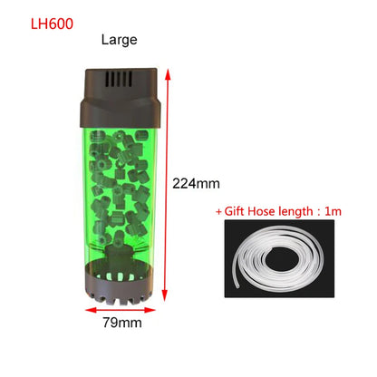 Aquarium Fish Tank Fluidized Moving Bed Filter Bubble Bio Media Filter Fish Tank Sponge With Sucker Air Stone And Sponge Filter