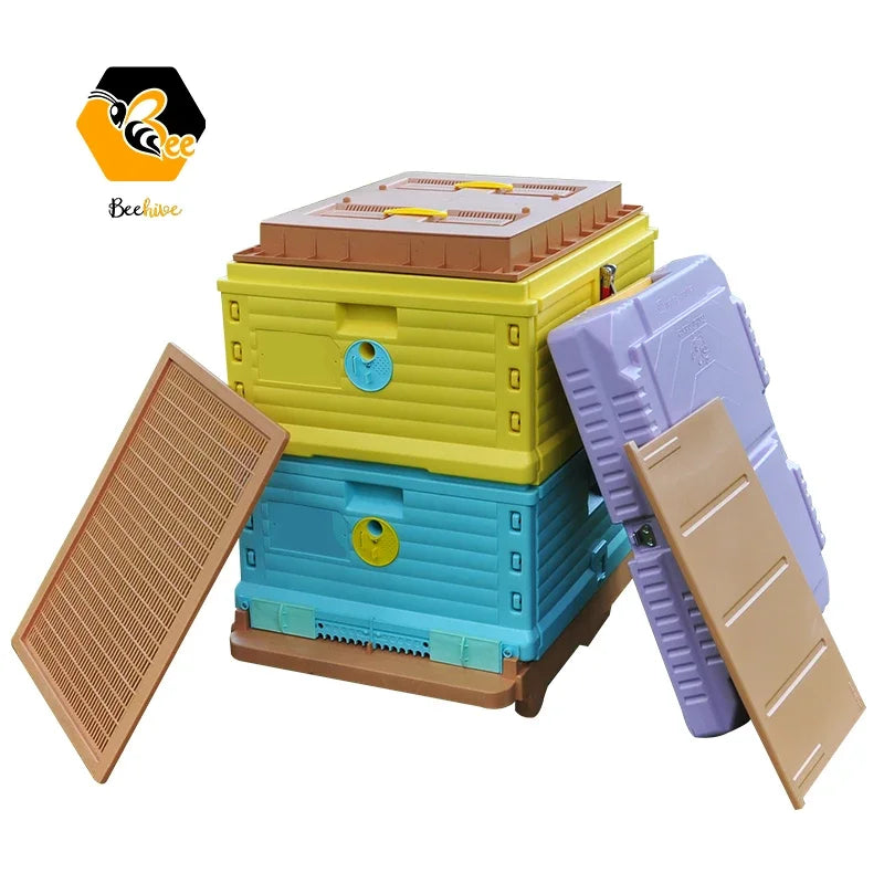 Beekeeping Equipment  2 Layer Honey Bee Hive Box 10 Frame Price Custom Kit Food Grade Color Thermo Plastic Beehive for Sale