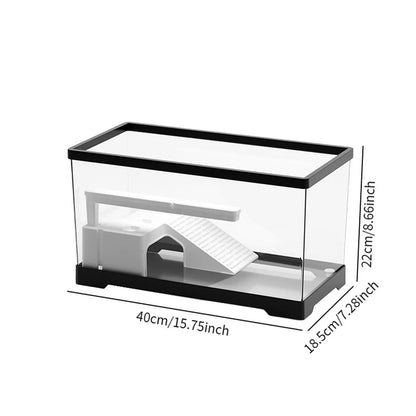 Turtle Tank Aquarium Hideout Terrapin Supplies Breeding Tortoise Enclosure Starter Turtle Habitat Reptile Habitat Indoor Decor