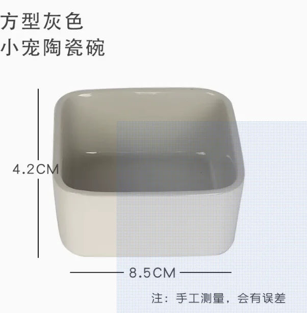 Hamster bowl ceramic chipmunk eating bowl honey squirrel grain bowl hedgehog food bowl food box food bowl feeder