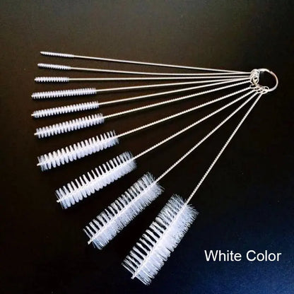 10pcs/set Aquarium Tube Pipe Cleaning Brush Stainless Steel Water Filter Air Tube Flexible Single End Hose Aquarium Accessories