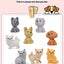 8pcs/set Cute Dog Pet Basket Family Toys Dog Doll Set Dog Cage Toys Scene Playing Toys Christmas Decoration Gifts