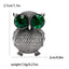Rhinestone Owl Brooch for Women Unisex Glass Animal Pin Bird Lapel Pins Banquet Party Backpack Gifts Jewelry Accessories