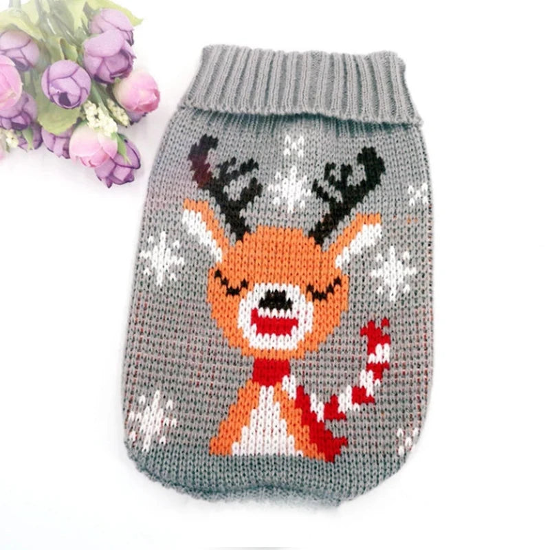 Dogs Sweater Winter Knitted Dog Jumpers For Small Large Dogs Designer Cat Chihuahua Warm Clothes For Small Breeds Dogs Christmas