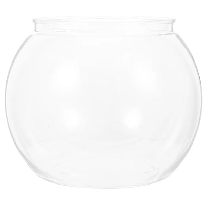 Plastic Clear Round Fish Bowl Aquarium Keeper Tank Vase Pot for Snow Living Room Tabletop Ecological Fish Tank Self