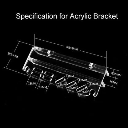 Transparent Acrylic Aquarium Bracket Holder for Scissor Tweezers Shovel Kit Water Tubes Fixed Clip Aquarium Maintenance Tools