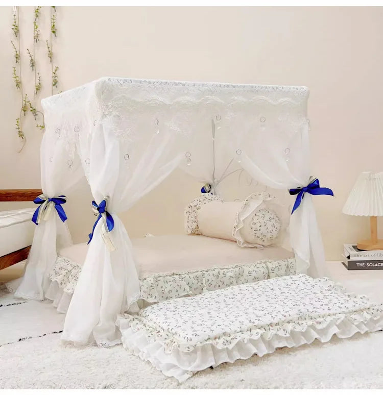 Pet Bed Cat Bed Cat Nest Teddy Than Bear Kennel Princess Wrought Iron Dog Bed Small Medium and Large Dog Supplies