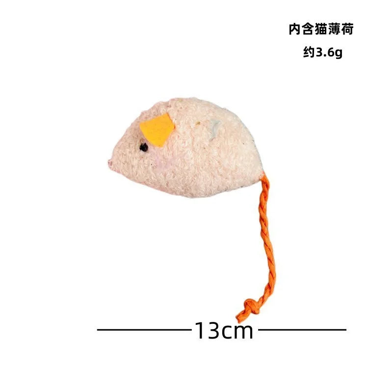 Pet Toy Mice Cats Catnip Toys Interactive Fun Plush Mouse Cat Toy For Kitten Colorful Cute Plush False Mouse Pet Cat Accessories