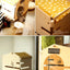 Pet natural birch hairball decoration, kennel wooden house, pet tent shed design