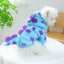 Pet circle, dogs, cats, clothes with plush insulation, comfortable short style, flower dinosaur