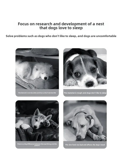 Surround Quadrangle Dog Kennel All-season High Thickened Memory Foam Removable Waterproof Spacious Solid Wear-resistant