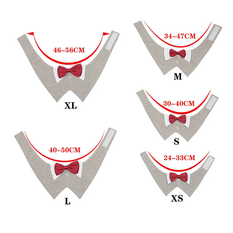 High Quality Puppy Big Dog Bibs Triangle Scarf Handsome Pet Wedding Suit Neck Accessories for Small Medium Dogs mascotas Costume