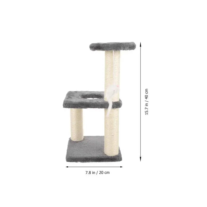 Cat Tree Climbing Frame Decorative Scratcher Kitten Accessory Adorable One-piece Floor Scratching Post Trees & Towers