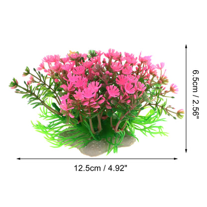 UXCELL Aquarium Artificial Plastic Lawn Water Weeds Ornament Grass for Fish Tank Landscape Plants Decoration Accessories