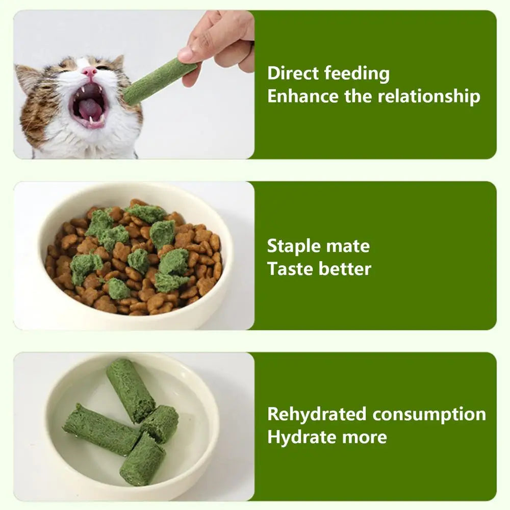 Cat Grass Teething Stick Cat Grass Sticks Pet Snacks Natural Grass Molar Rod Cat Chew Stick Teeth Cleaner Teeth Caring
