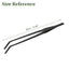 UXCELL Stainless Steel Curved Feeding Tweezers Aquarium Clip Pet Feeding Tools Long Tongs Reptile Forceps Fish Tank 38cm