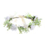 Elegant Dog Wedding Flower Collar and Leash Set for Medium Dogs,Dog Wedding Attire Wreath Bow Pearl Leash Pet Wedding Photo Prop