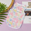 Summer Cute Print Pet Vest Cartoon Dog Clothes Breathable Kitten Clothes Sleeveless Yorkshire Clothing Puppy T-Shirt Pet Apparel
