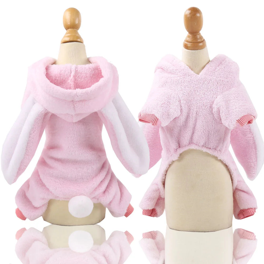 pawstrip Small Dog Clothes Warm Winter Pet Dog Jumpsuit Puppy Fleece Hoodie Chihuahua Small Medium Dog Warm Outfit Kitten Jacket