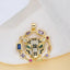 Juya 18K Real Gold Plated Cubic Zircon Bear Lion Bird Tiger Panther Head Leopard Charms For DIY Pendant Necklace Bracelet Making