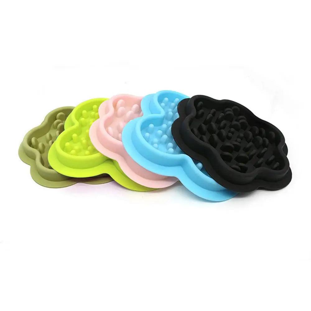 Cat Slow Feeder Non-Slip Slow Feeder Bowl Dog Bowls Food-Grade Silicone Bowls Dishes Pet Puppy Food  Feeding Dog Food Dispenser
