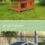 IGH Dog House Outdoor Rainproof Dog Villa Wooden Kennel Small to Medium Kennel Stainless Steel Fence Cat Cage Outdoor Dog
