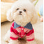 Velvet Warm Pet Cat Sweatshirts Chihuahua Half Sleeve Denim Collar Designer Striped Puppy Winter Clothes Soft Overalls for Yorks