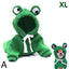 Funny Pet Clothes Cute Green Little Frog Dog And Cat Small Dog Autumn And Winter Sweatshirt Plush Outdoor Fashion Cotton Jacket