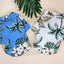 Summer Dog Shirt Hawaiian Beach Pet Clothing Coconut Tree Flower Print Puppy T-Shirt for Small Dogs Cats Vest Camp Shirt for Pug