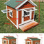 Outdoor dog cage luxury villa solid wood dog house family dog house outdoor wooden kennel cat house pet wholesale
