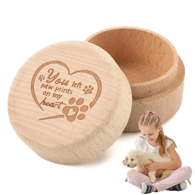 Pet Hair Keepsake Box Dog Cat Hair Ashes Container Pet Storage Box For Dog And Cat Ashes Wooden Engraved Dog Tooth Box Dog Ashes