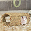 Hamster Grass Tunnel Natural Grass Tunnel Hamster Spacious Nest Indoor Pet Hideaway Hut Small Animals Activity Center for Dutch