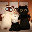Kawaii Long Kitten Plush Toy Oblong Orange Black Siamese Cat Nap Sleep Throw Pillow for Kids School Home Bed Decor Hug Cushion