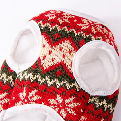 Winter Warm Pet Dog Coat Christmas Dog Clothes Cute Bear Snow Print Costume Chihuahua Happy New Year Puppy Vest Cardigan for Dog
