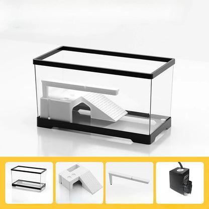 Turtle Tank Aquarium Hideout Terrapin Supplies Breeding Tortoise Enclosure Starter Turtle Habitat Reptile Habitat Indoor Decor