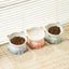 Cat Bowl Ceramic High Foot Diagonal Mouth Neck Protection Cat Food Bowl Large Diameter Drinking Bowl Anti Overturning Cat Food B