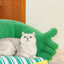 Zeze green lush pet bed cat litter all seasons removable dog litter teddy bear small dog warm sofa