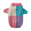 Plaid Patchwork Dog Sweater for Small Medium Dogs, 2024 New Winter Dog Clothes Knitted Pullover Jumper Warm Dog Sweatshirt